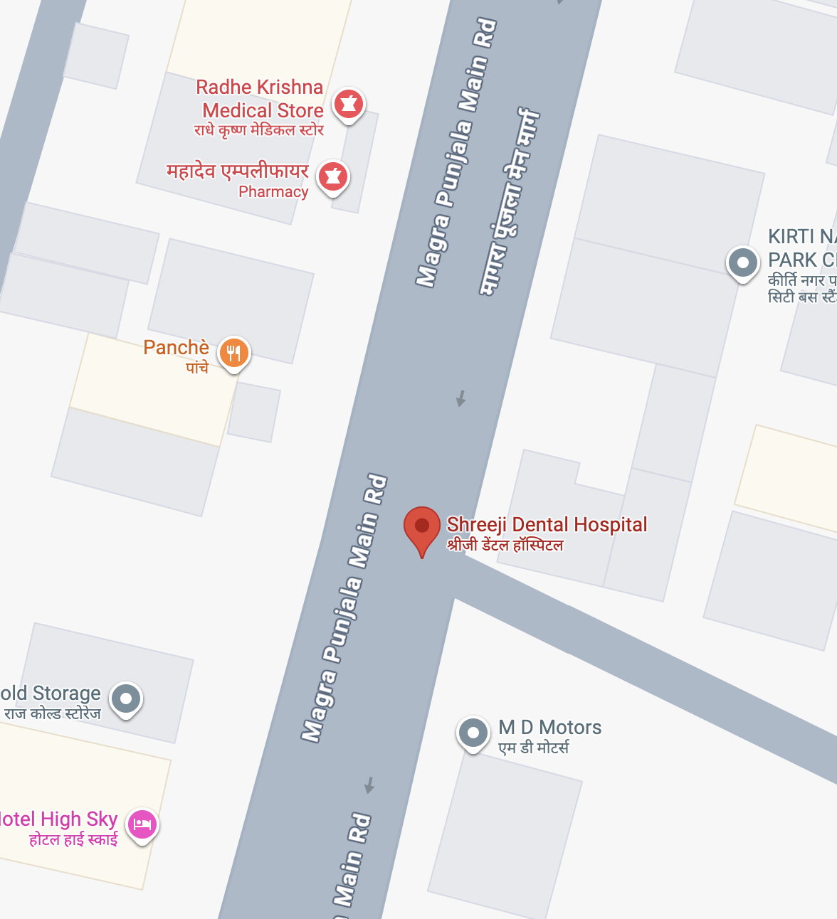 Map location of clinic